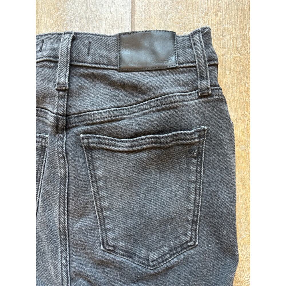 Madewell 10" High-Rise Skinny Jeans Women 27 Black Faded Stretch Denim - Picture 7 of 11